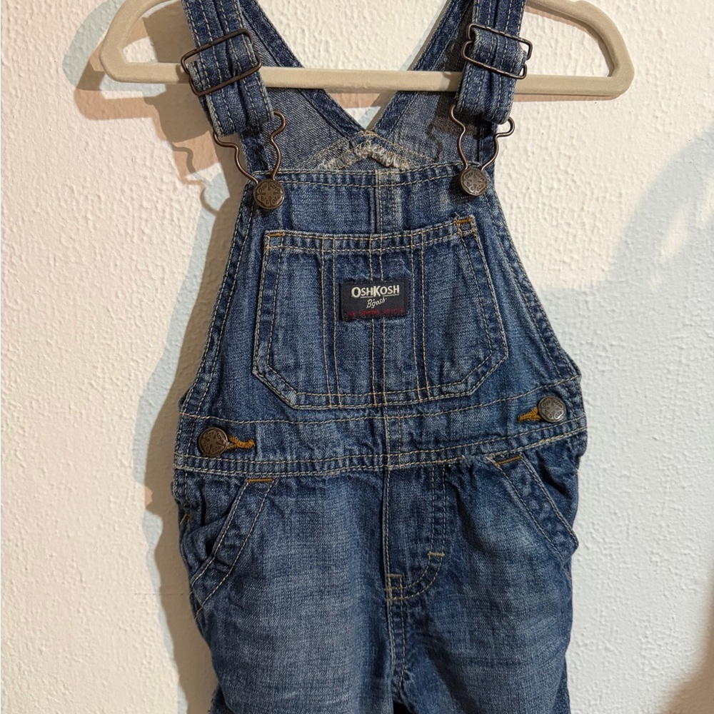OshKosh B'gosh Classic Blue Short Overalls for Kids